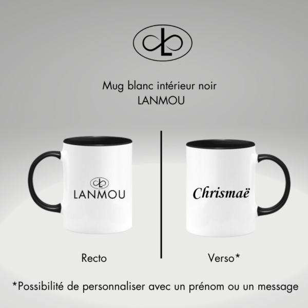 Mug LANMOU Blanc intérieur Noir