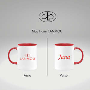 Mug Flanm LANMOU Blanc intérieur Rouge