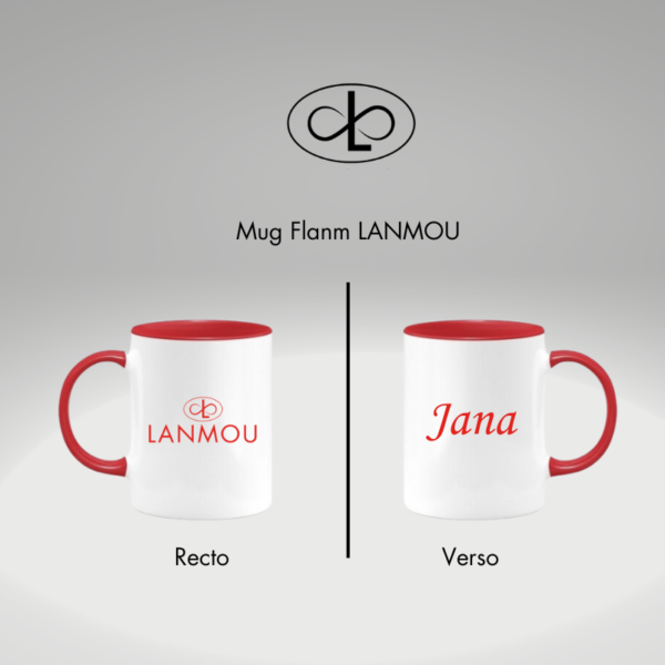 Mug Flanm LANMOU Blanc intérieur Rouge